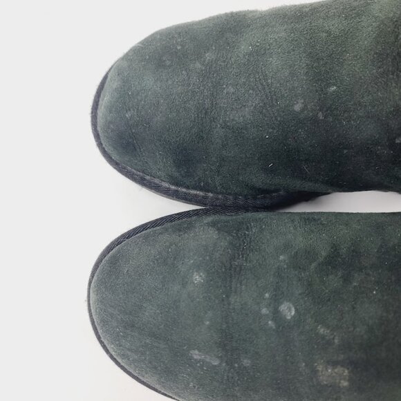 UGG Women's Black Bailey Bow II  Suede Ankle Winter Snow Boot Size 8 - Picture 3 of 7